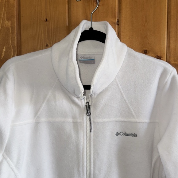 Whiteout White Columbia fleece full zip up lit interchange Jacket sz Large - Picture 6 of 11